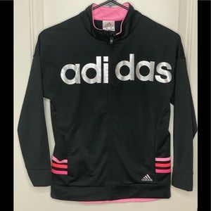 Adidas Girls Full Zip Jacket Sz Medium (10/12)